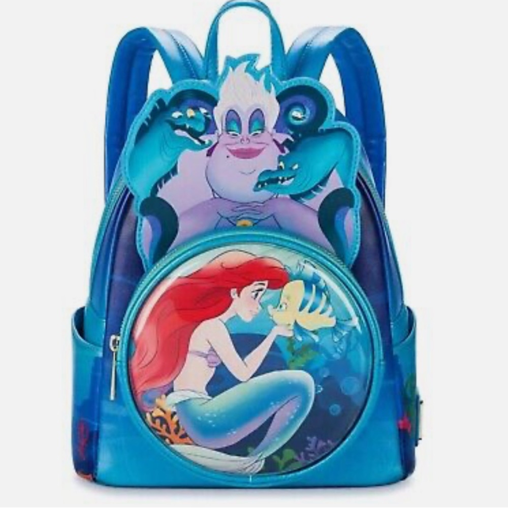 Disney Parks Loungefly Little Mermaid 35th Anniversary Glow in Dark Backpack